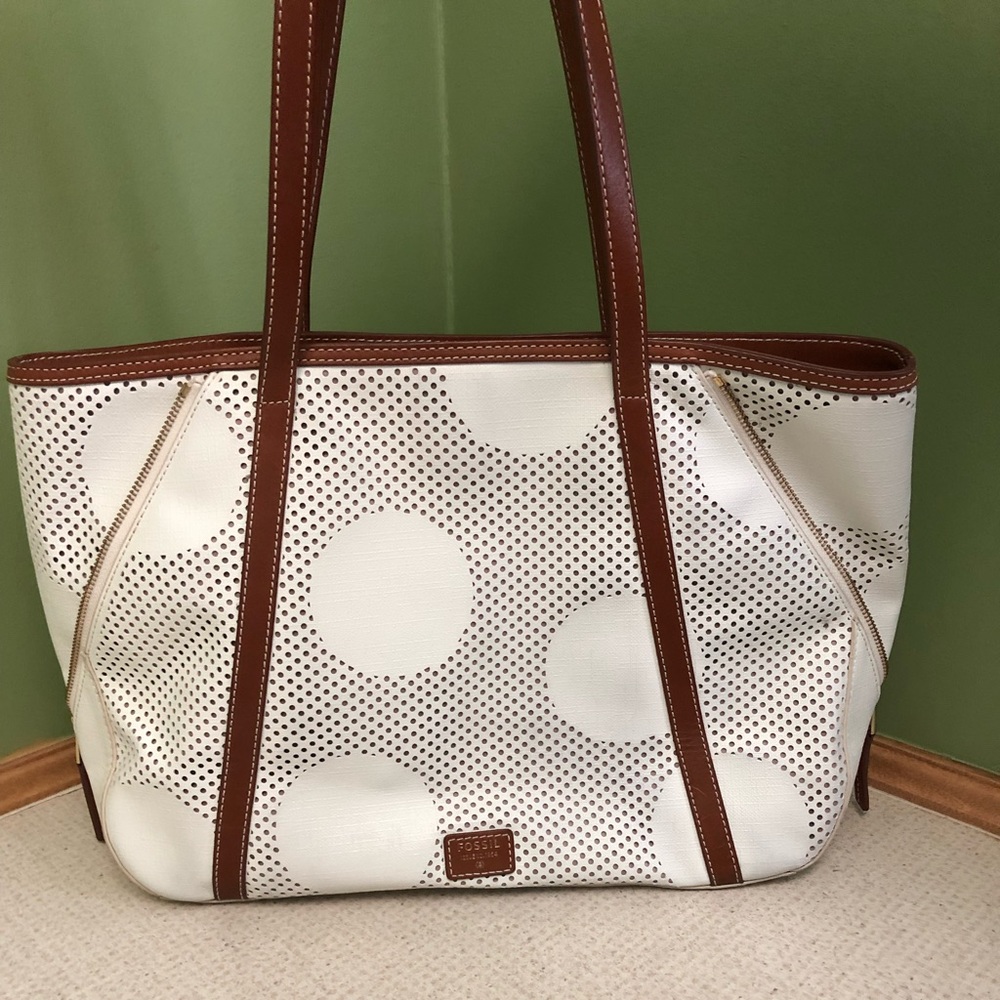 Sale!!!  White Fossil Tote